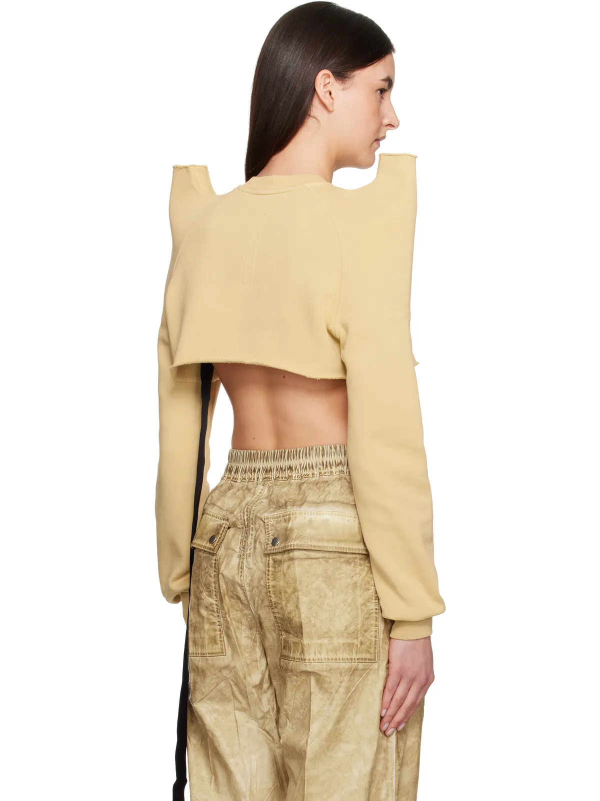 Rick Owens DRKSHDW Hollywood Tecsweat クロップド スウェットシャツ - 画像3