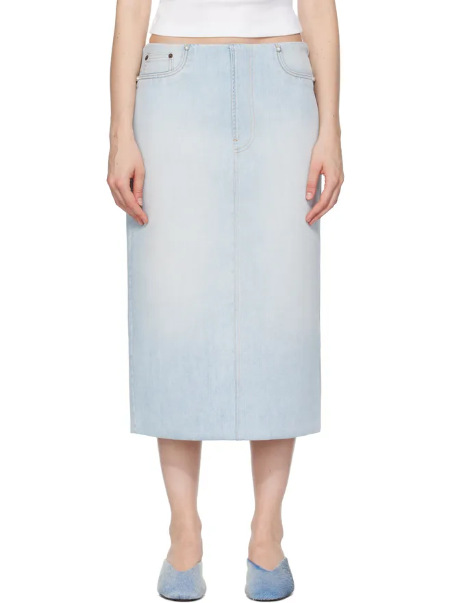 Acne Studios Acne Studios パネル デニム ミディアムスカートの商品画像