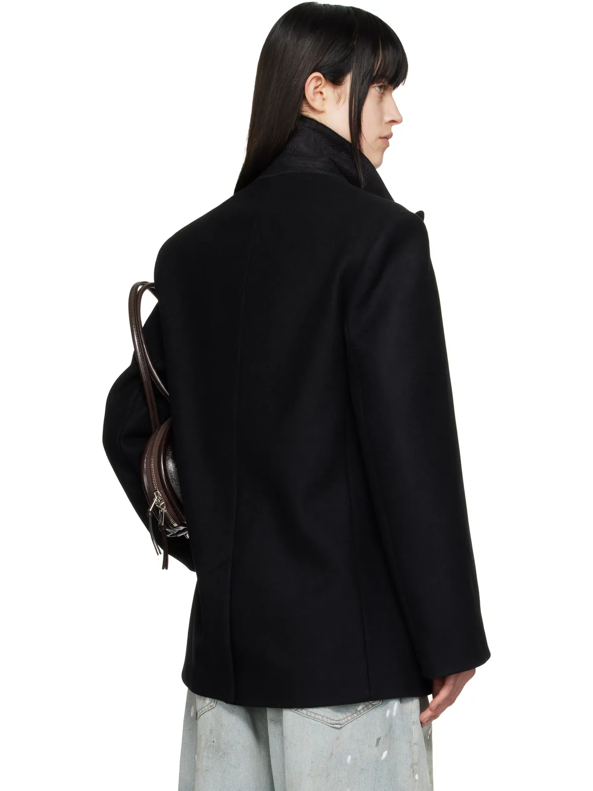 Acne Studios ウール ダブルブレスト コート - 画像3