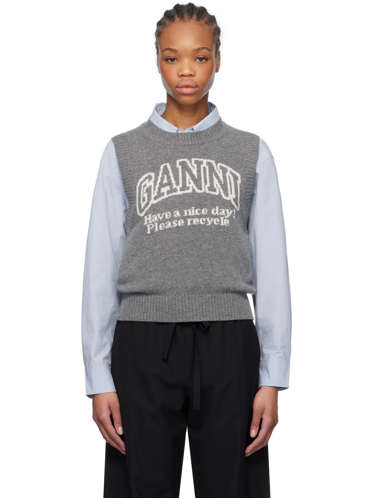 Ganni グラフィック ベスト - 画像1