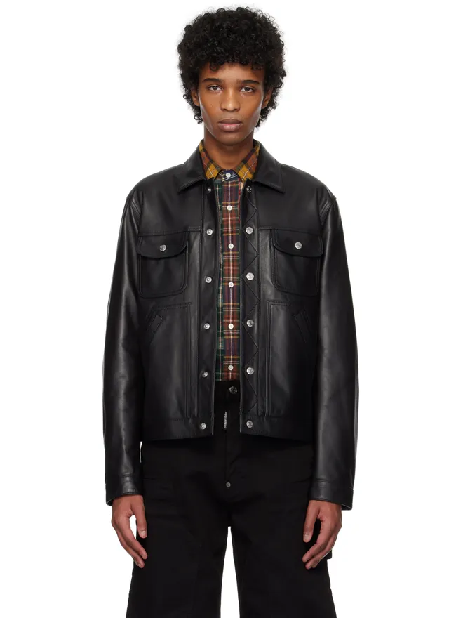 Dsquared2 Dsquared2 ボクシーフィット Jean レザージャケットの商品画像