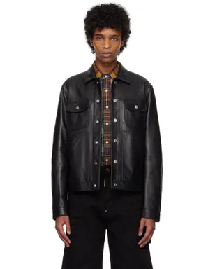 Dsquared2 ボクシーフィット Jean レザージャケット - サムネイル1