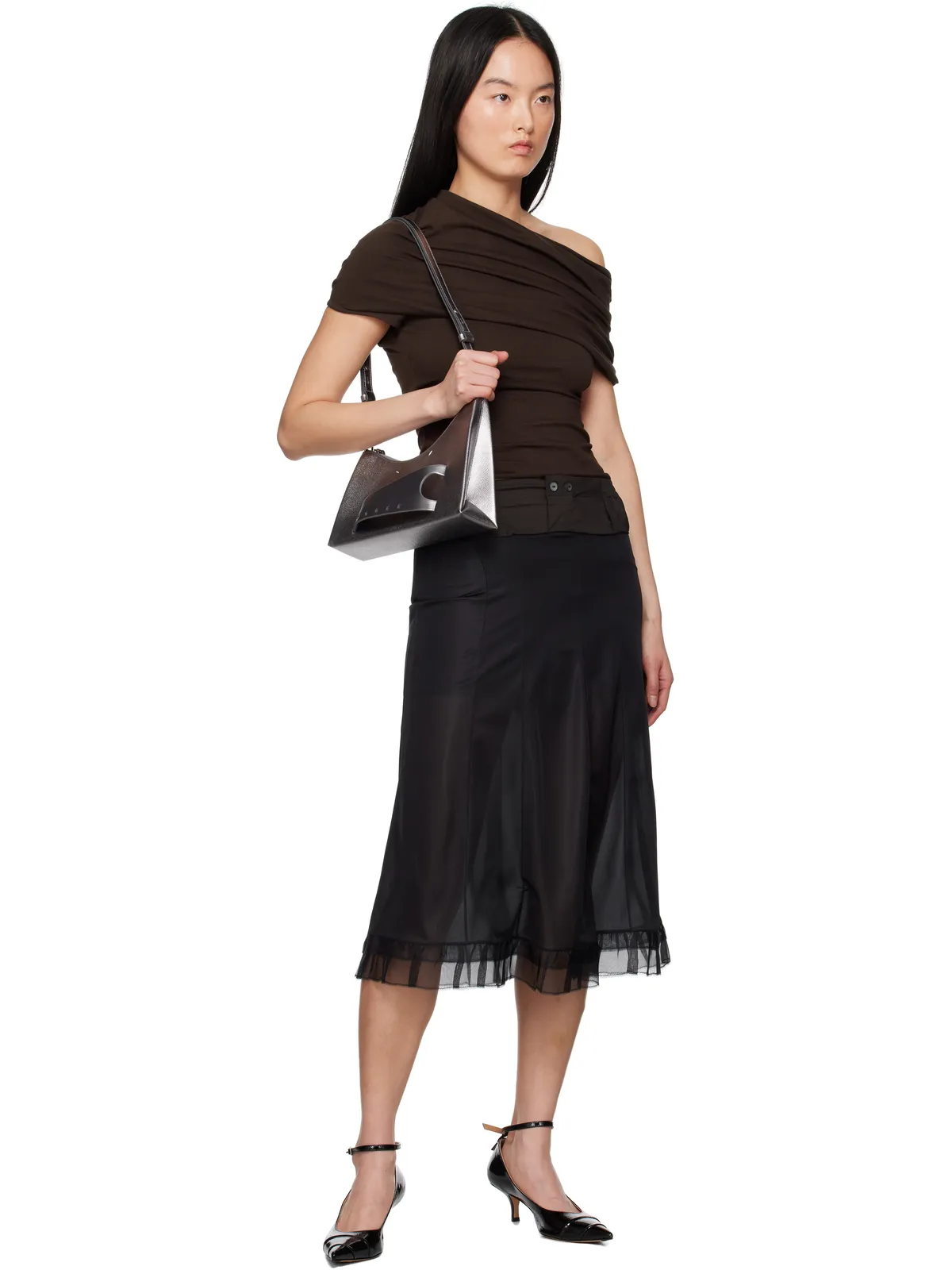 Maison Margiela 'Anonymity of the lining' ミディアムスカート - 画像4
