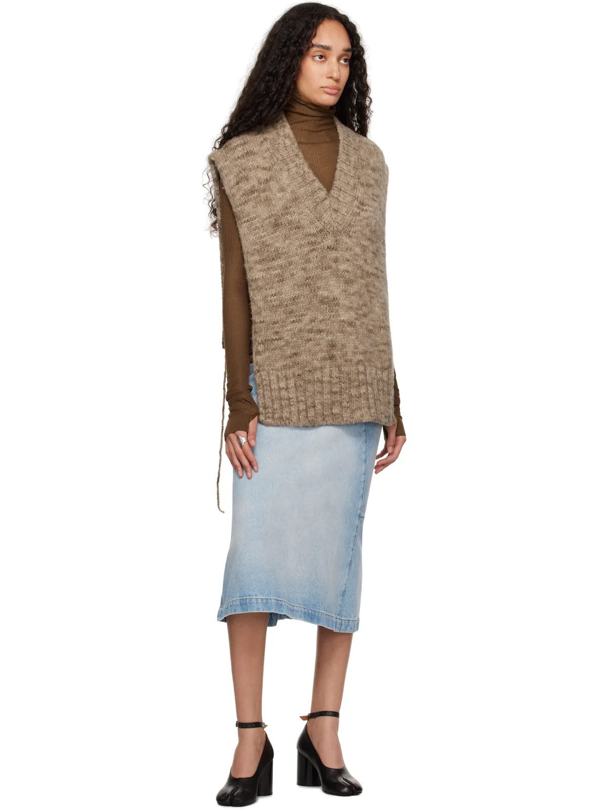 Maison Margiela ブラック Tabi ヒール - 画像5