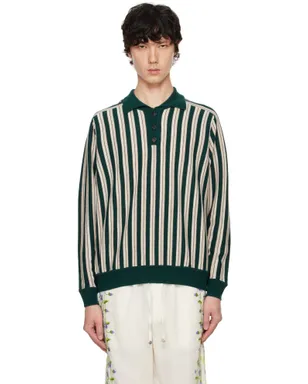 Bode Hogan ストライプ ニットポロシャツ - サムネイル1