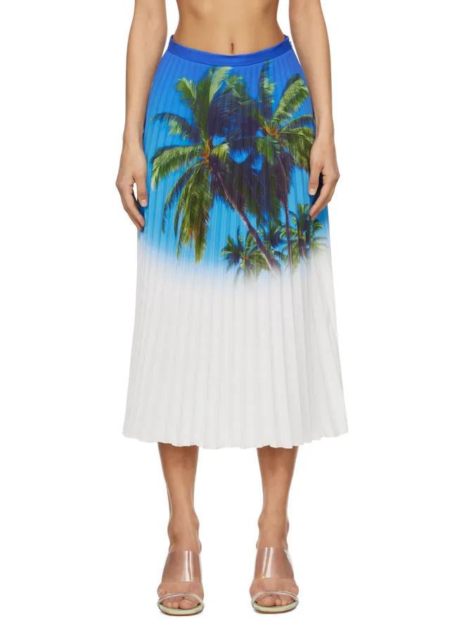 MM6 Maison Margiela MM6 Maison Margiela Archive Print プリーツ ミディアムスカートの商品画像