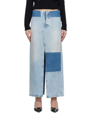 MM6 Maison Margiela パネル デニム マキシスカート - サムネイル1