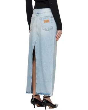 MM6 Maison Margiela パネル デニム マキシスカート - サムネイル3