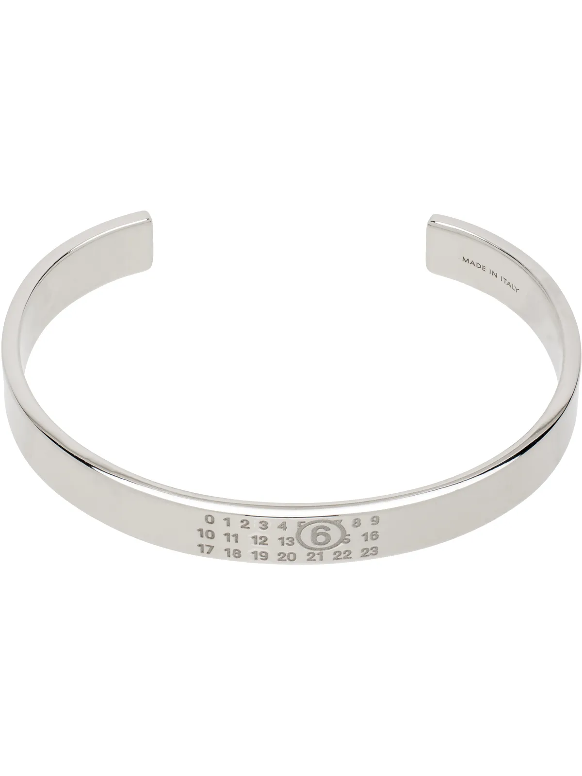 MM6 Maison Margiela シルバー Minimal Logo ブレスレット - 画像1