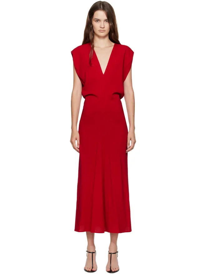 St. Agni St. Agni Plunge Drape ミディアムドレスの商品画像