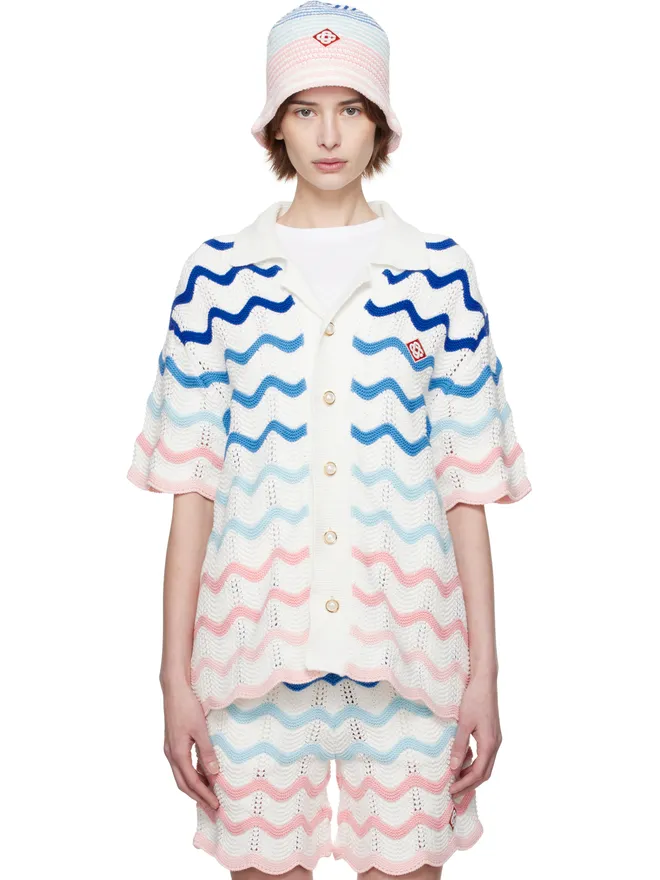 Casablanca Casablanca グラデーション ウェーブ クロシェ シャツの商品画像