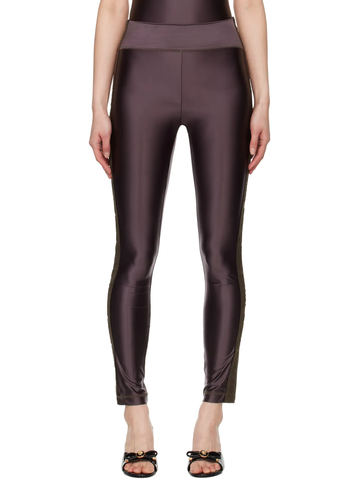 Versace Jeans Couture ロゴトリム レギンス - 画像1