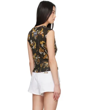 Versace Jeans Couture アウトライン バロッコ ルレックス ベスト - サムネイル3