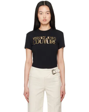 Versace Jeans Couture Crystal Institutional Logo Tシャツ - サムネイル1