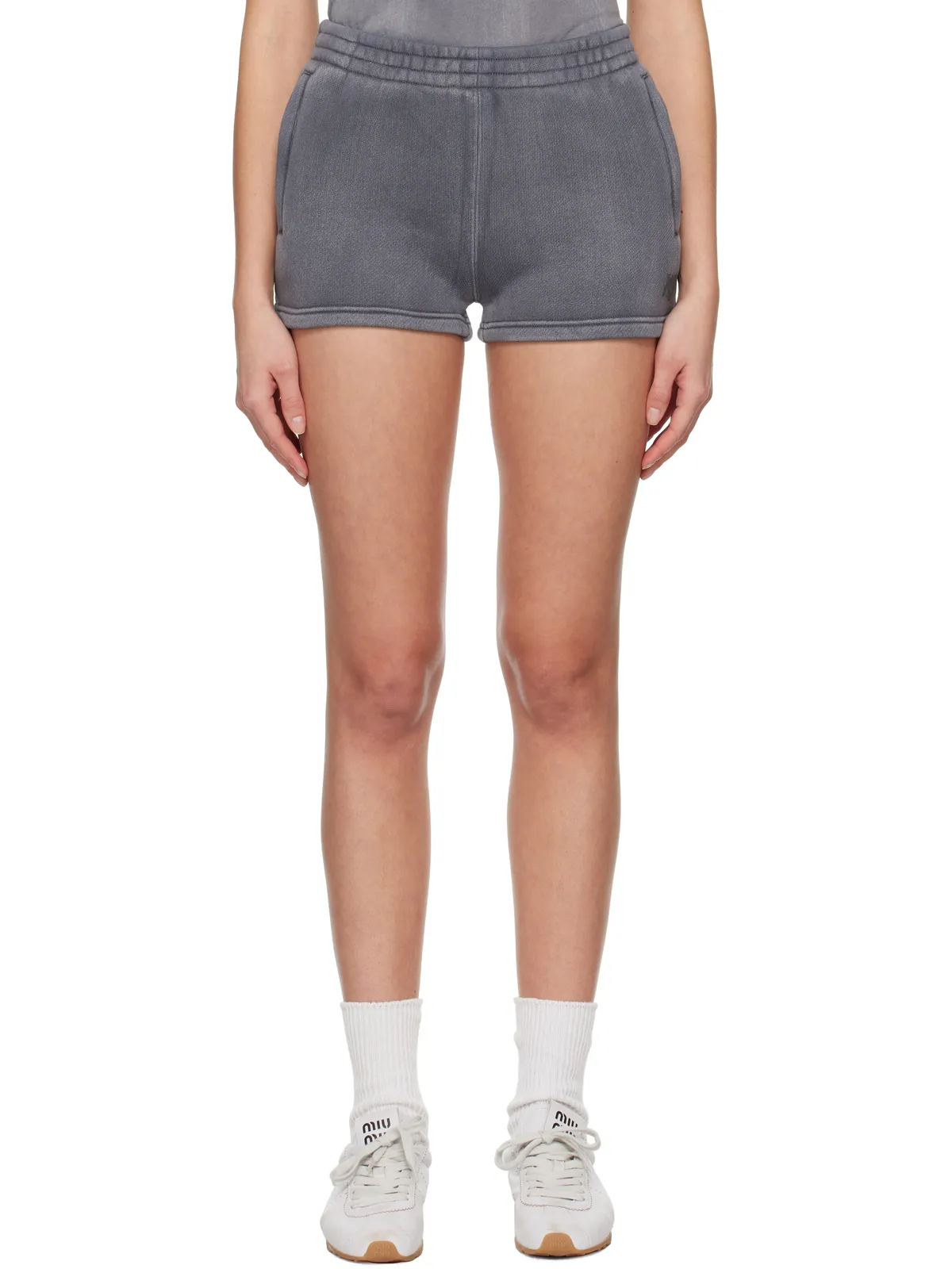 alexanderwang.t パフロゴ プリント ショートパンツ - 画像1