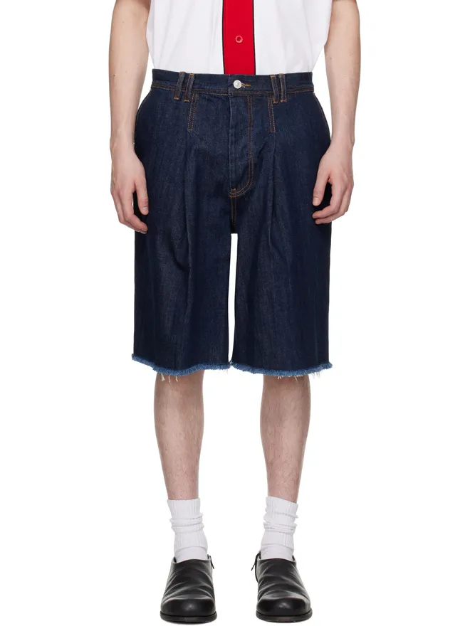 KUSIKOHC KUSIKOHC ダーツ デニムショートパンツの商品画像