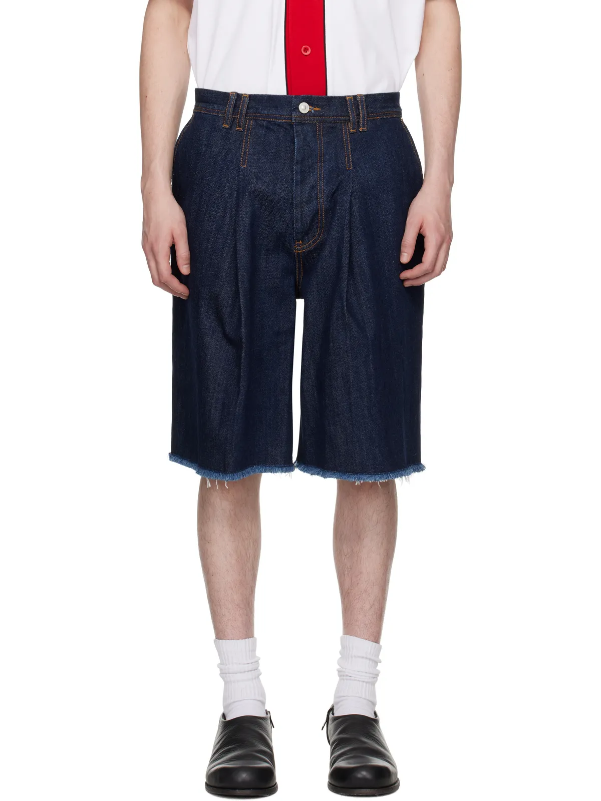 KUSIKOHC ダーツ デニムショートパンツ - 画像1