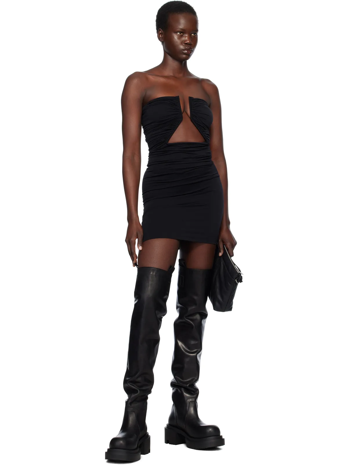 Rick Owens Hollywood Prong ミニワンピース - 画像4