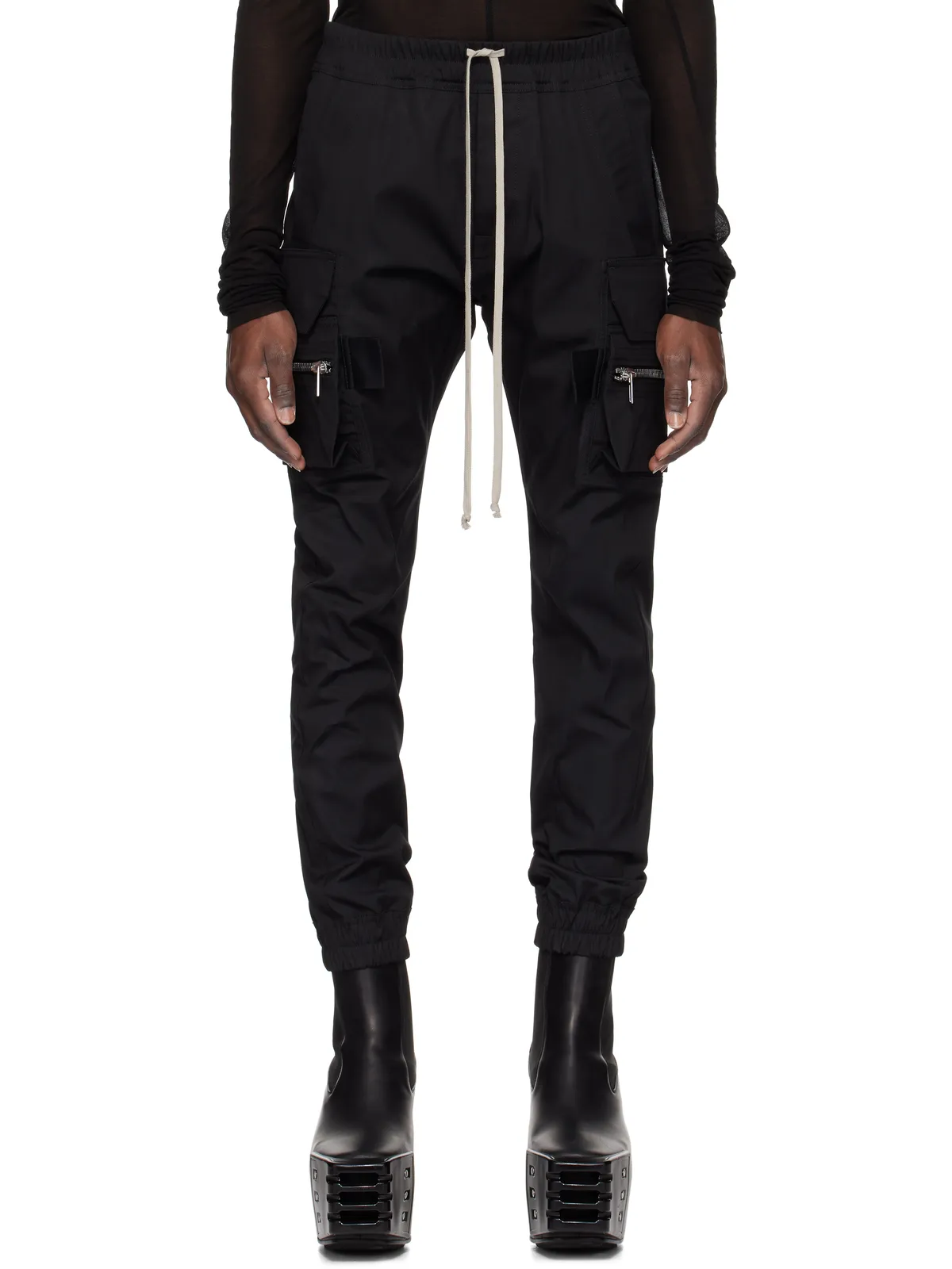 Rick Owens ブラック Hollywood Mastadon カーゴパンツ - 画像1