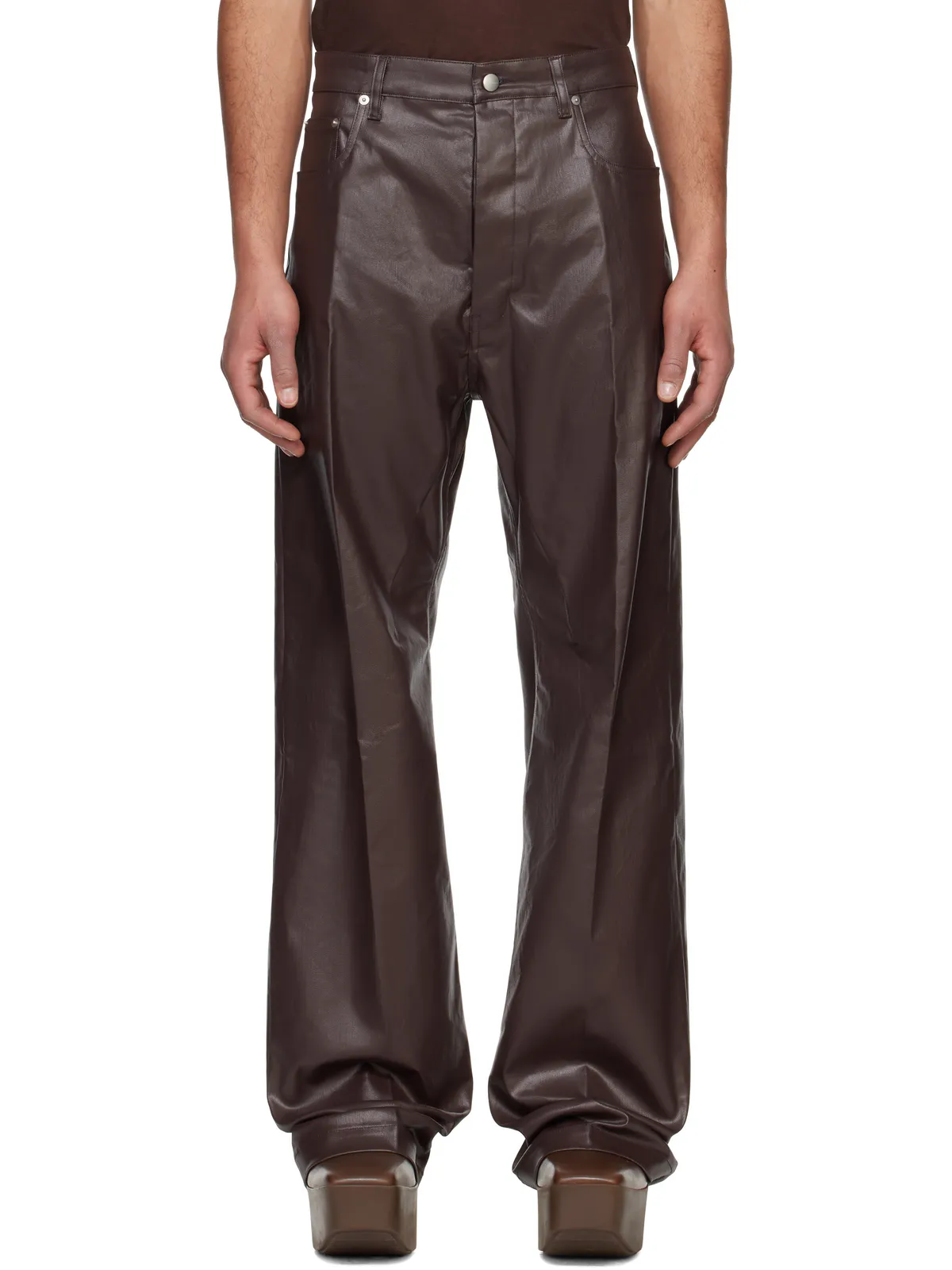 Rick Owens Hollywood Geth コーティング ジーンズ - 画像1