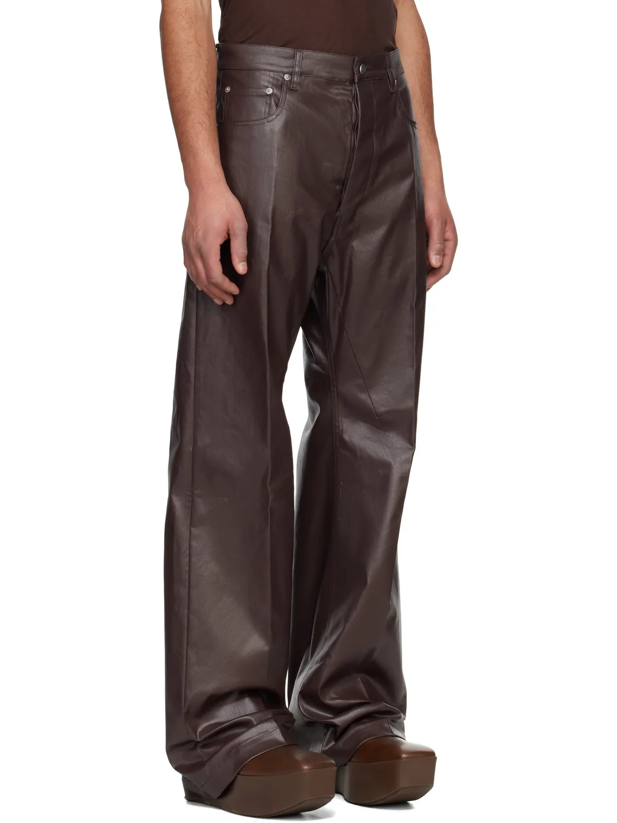 Rick Owens Hollywood Geth コーティング ジーンズ - 画像2