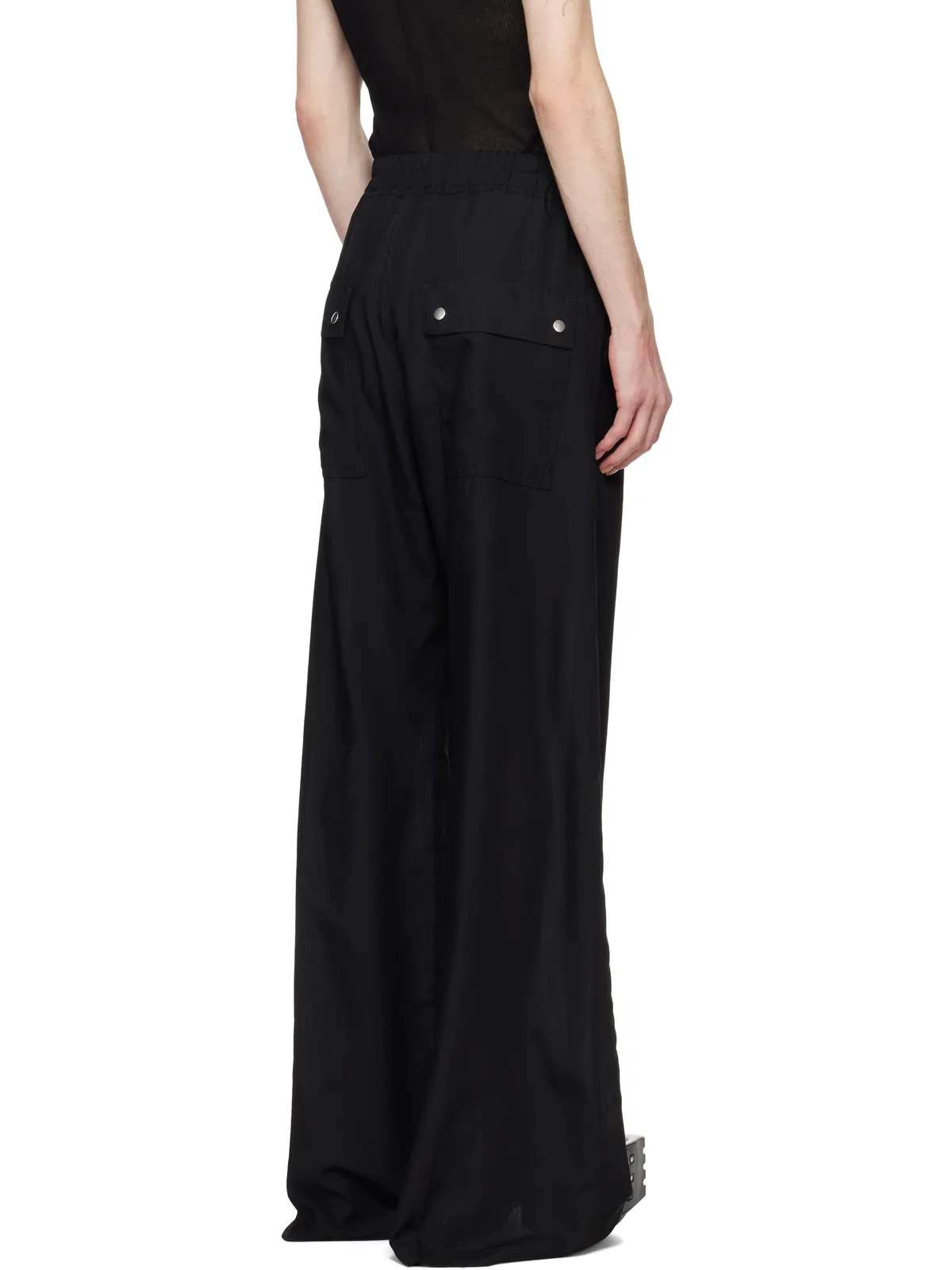 Rick Owens Hollywood ドローストリング クロップド トラウザーズ - 画像3