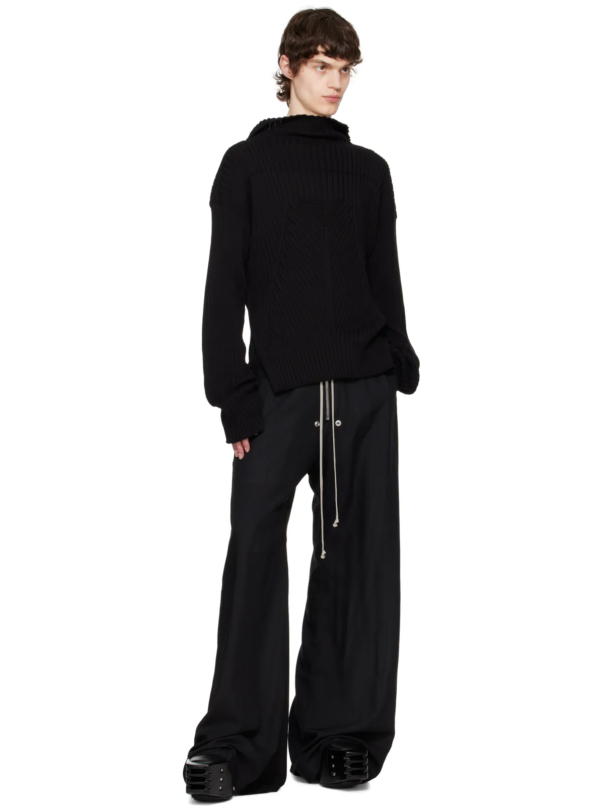 Rick Owens Hollywood ドローストリング クロップド トラウザーズ - 画像4