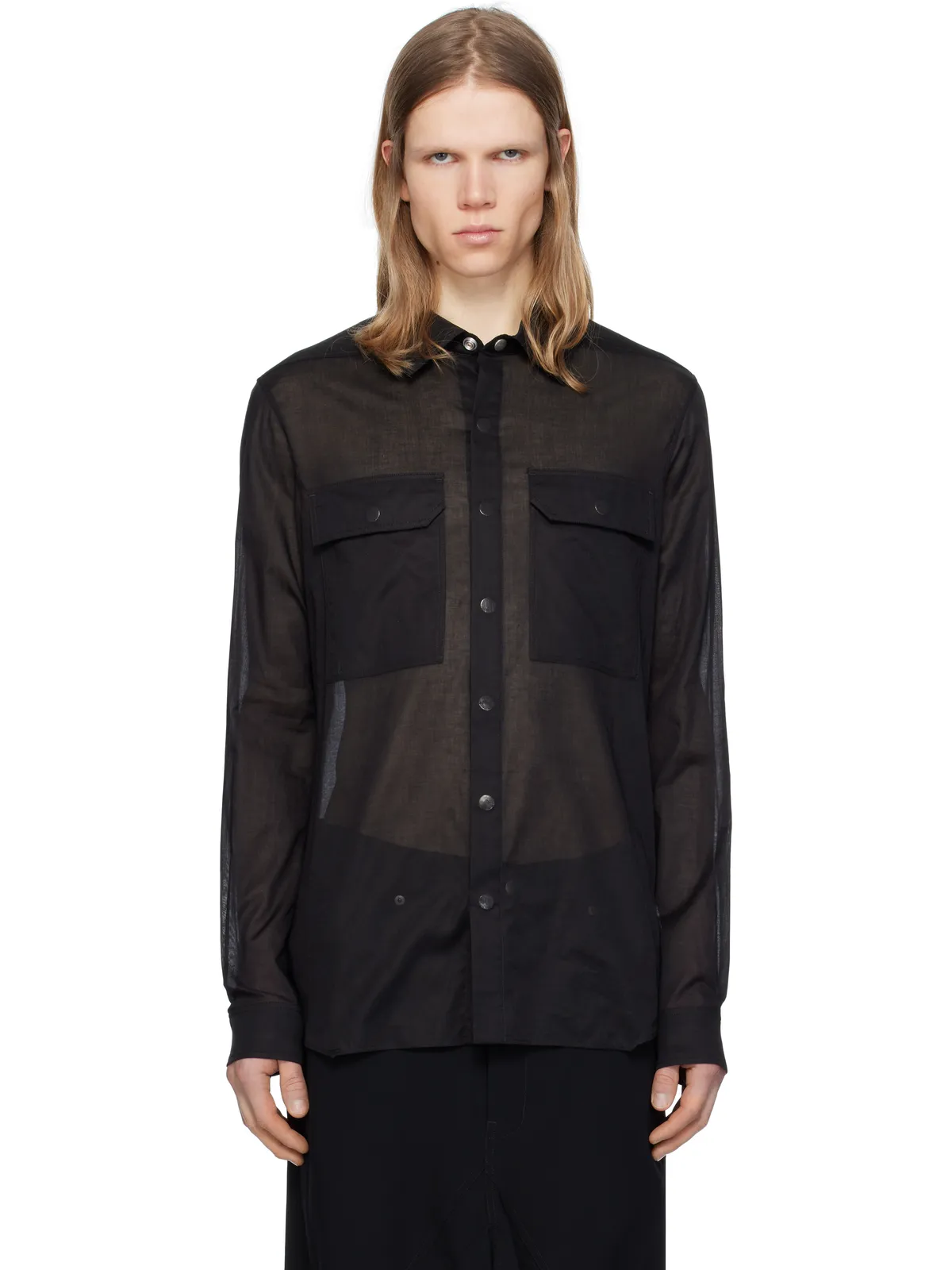 Rick Owens Hollywood コットンボイル シャツ - 画像1