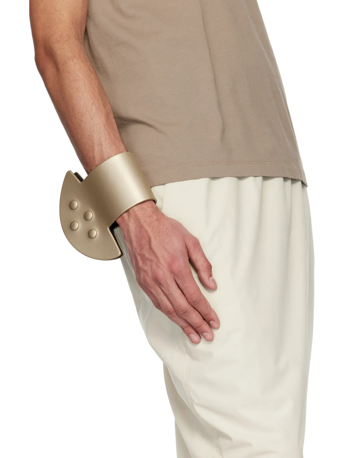 Rick Owens ゴールド Hollywood Anthem Snaps Cuff ブレスレット - 画像3