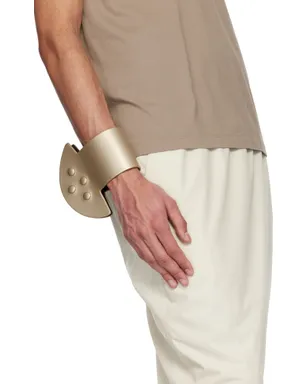 Rick Owens ゴールド Hollywood Anthem Snaps Cuff ブレスレット - サムネイル3
