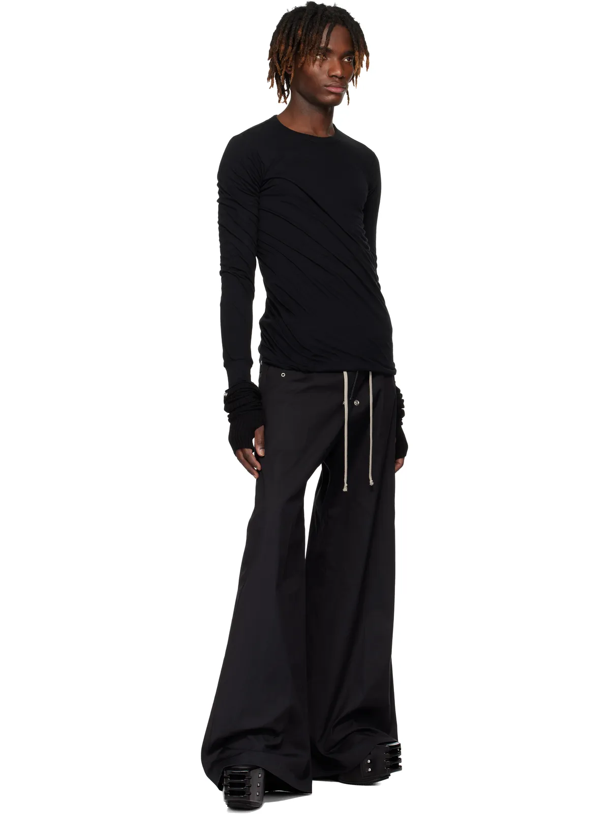 Rick Owens Hollywood Double LS Tシャツ - 画像4