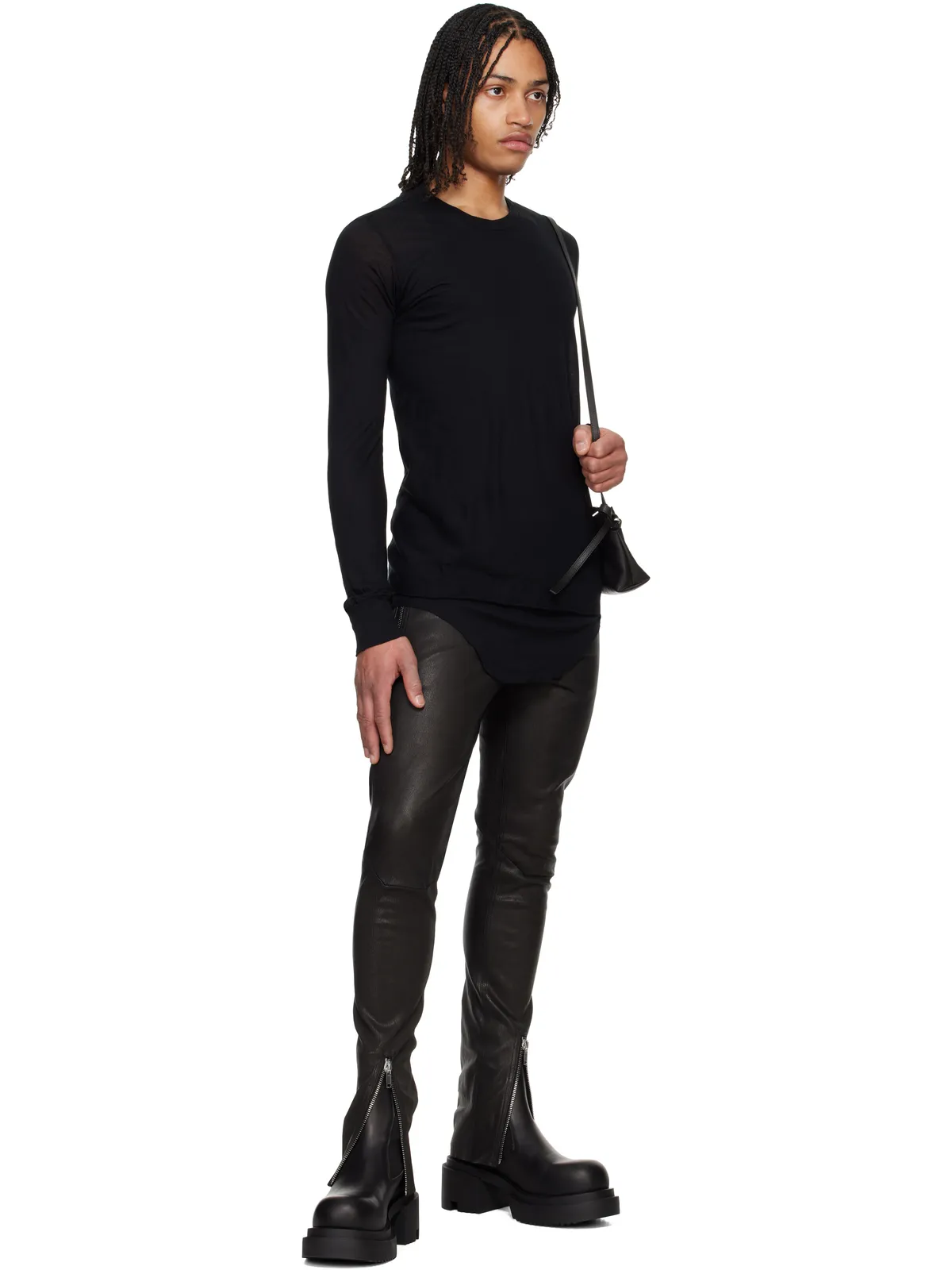 Rick Owens Hollywood Basic 長袖Tシャツ - 画像5