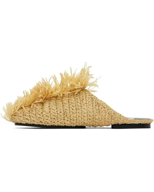 Jil Sander ラフィア スリッパ - サムネイル3