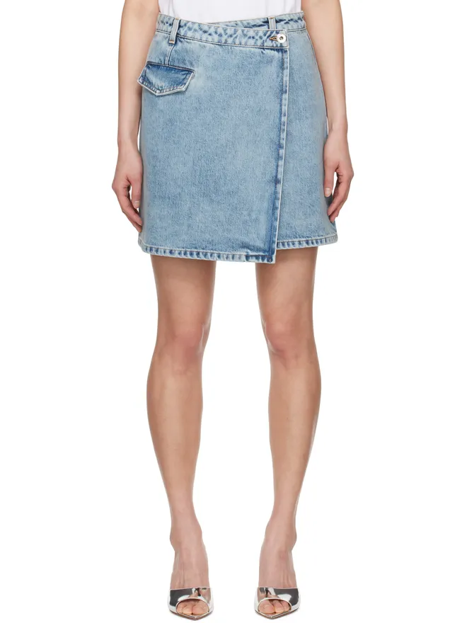 Lanvin Lanvin ラップ デニム ミニスカートの商品画像