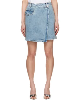 Lanvin ラップ デニム ミニスカート - サムネイル1