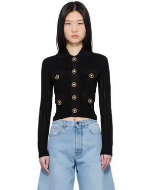 BALMAIN クロップド リブニット カーディガン - サムネイル1