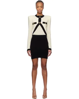 BALMAIN トロンプルイユ ニット ミニワンピース - サムネイル1
