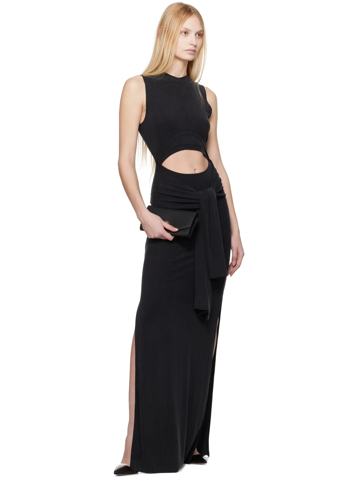 BALMAIN ノット カットアウト マキシドレス - 画像4