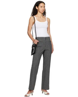 Proenza Schouler Proenza Schouler White Labelコレクション ブラック＆ホワイト Isadora トラウザーズ - サムネイル4