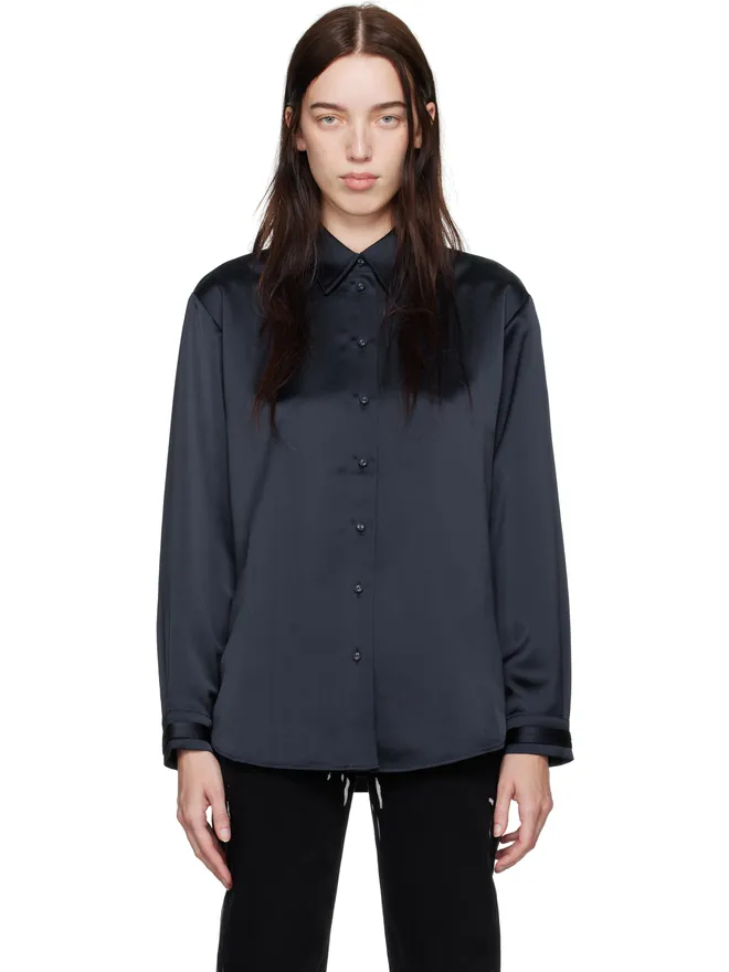 Proenza Schouler Proenza Schouler Proenza Schouler White Labelコレクション ネイビー Raven シャツの商品画像