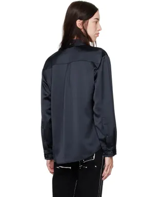 Proenza Schouler Proenza Schouler White Labelコレクション ネイビー Raven シャツ - サムネイル3