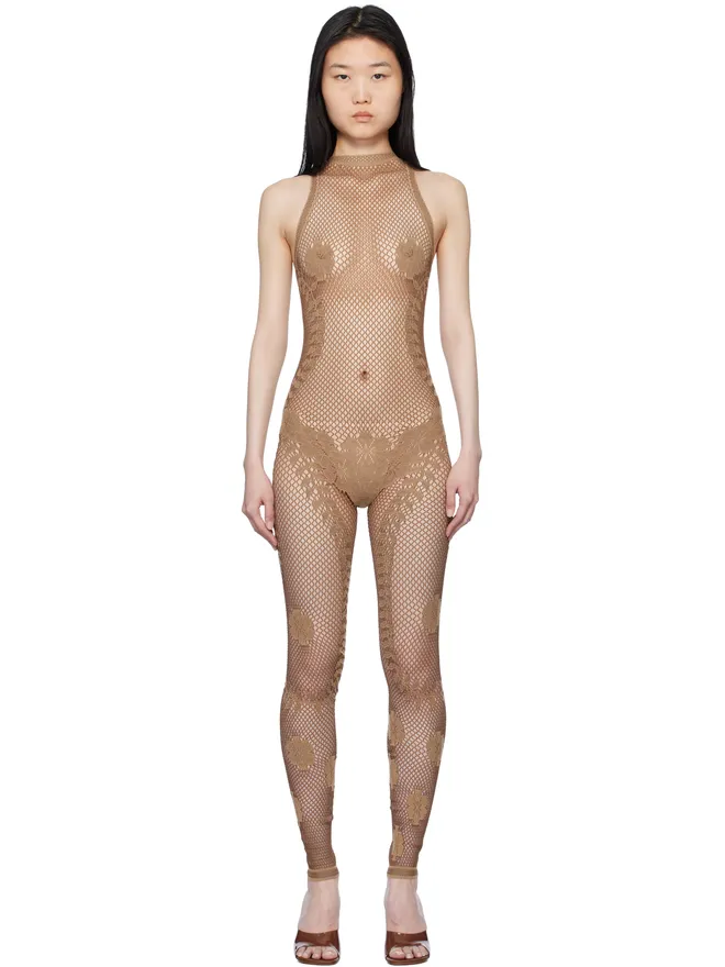 POSTER GIRL POSTER GIRL Fetch ホルターネック フィッシュネット ジャンプスーツの商品画像
