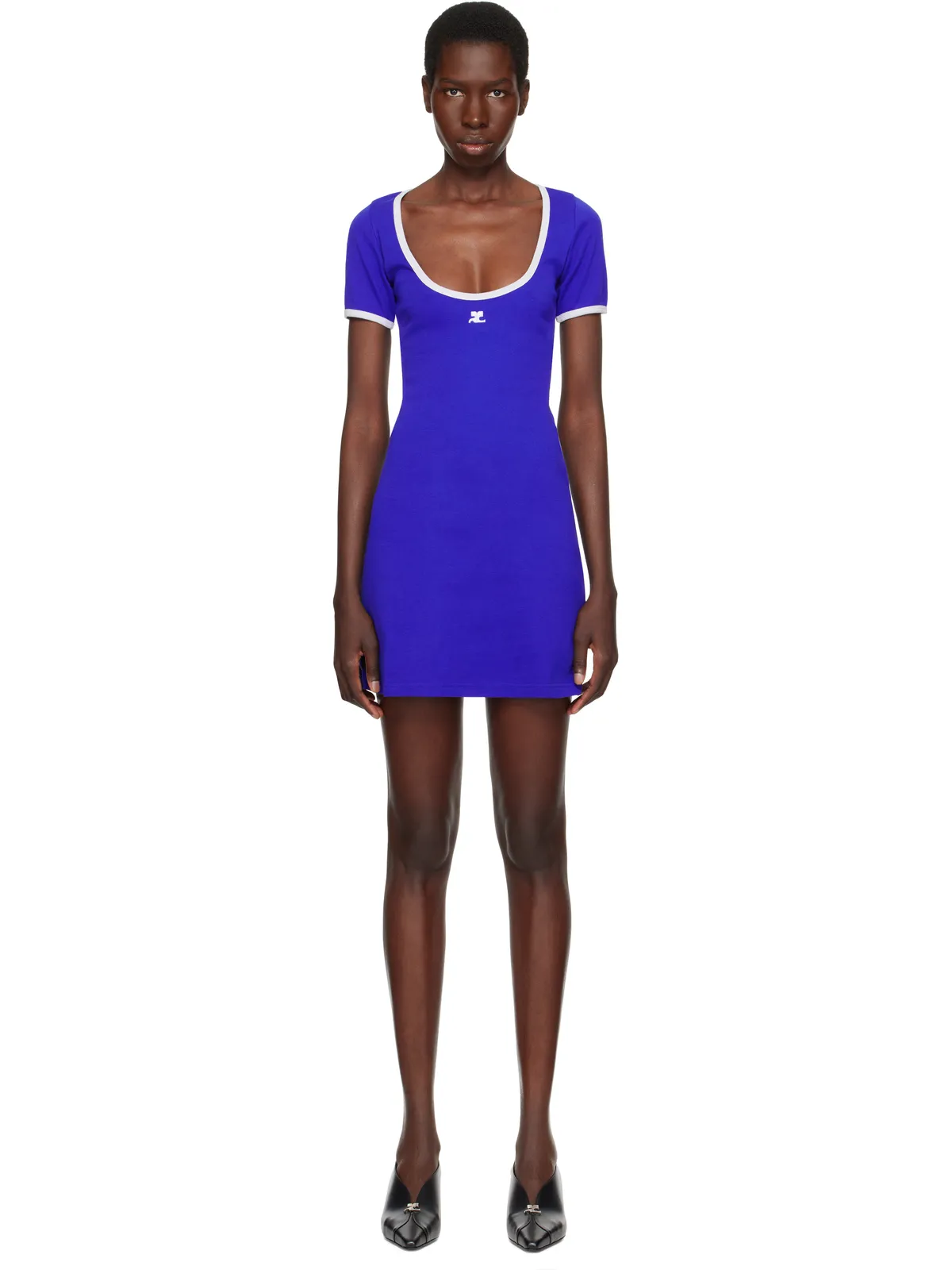 Courrèges Holistic コントラスト ミニワンピース - 画像1