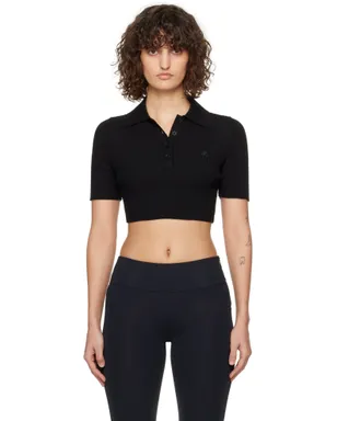 Courrèges クロップド ニットポロシャツ - サムネイル1