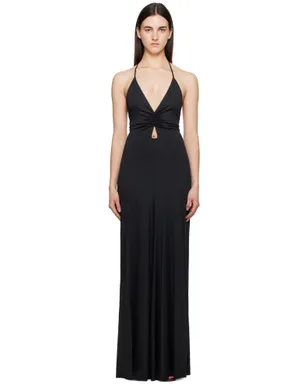 Victoria Beckham Vネック ルーシュ キャミソール マキシドレス - サムネイル1