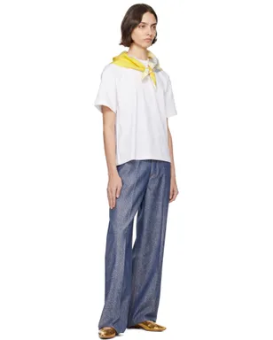 Bottega Veneta デニム ジャカード ワイドパンツ - サムネイル4