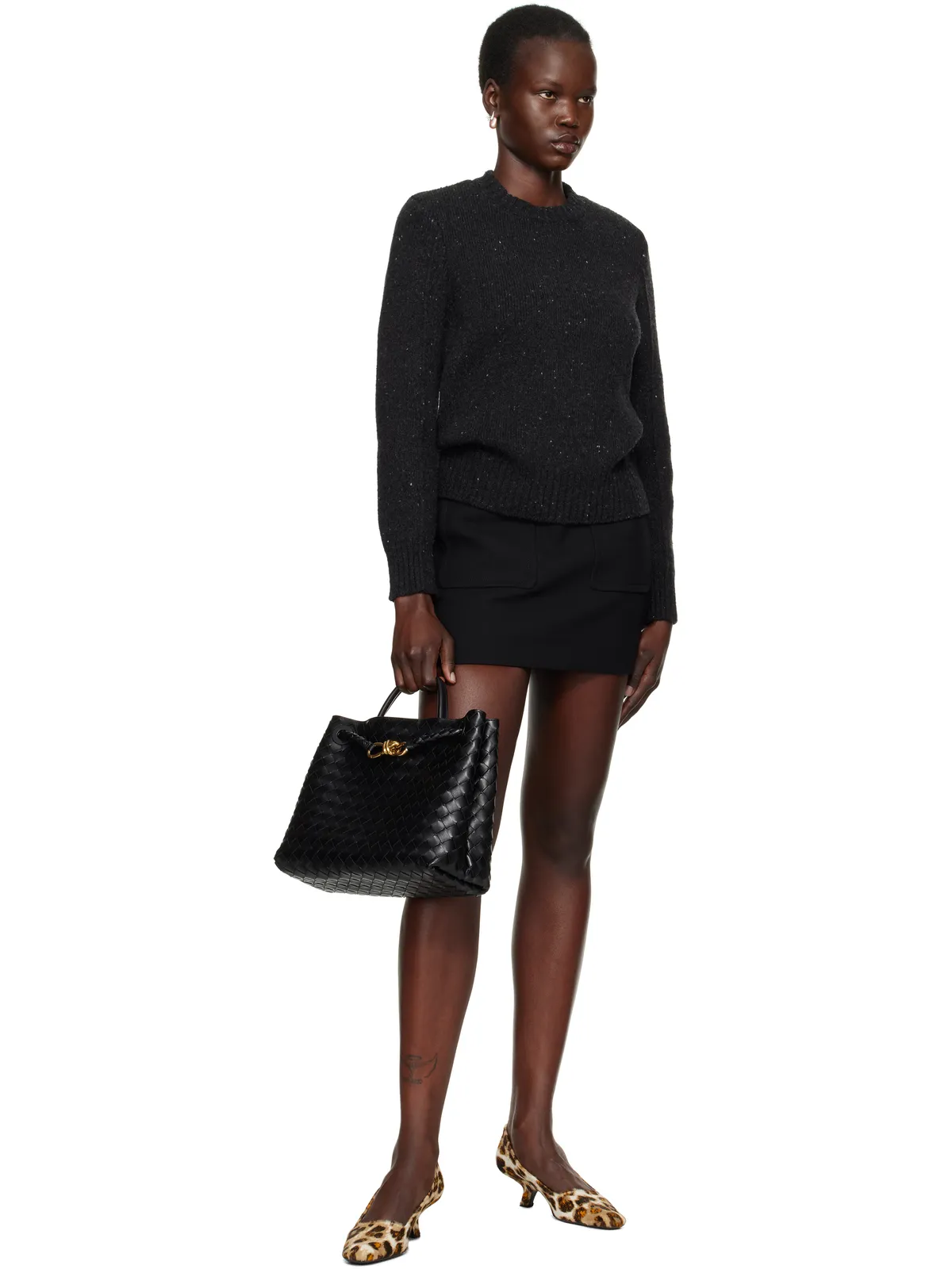Bottega Veneta ダブルコットン ミニスカート - 画像4