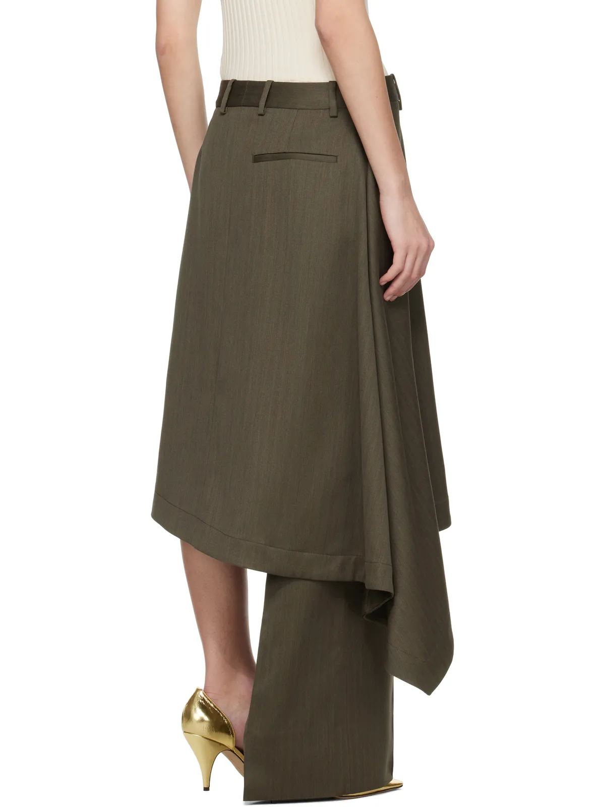 Bottega Veneta Subtle Stripe ウール スカート トラウザーズ - 画像3