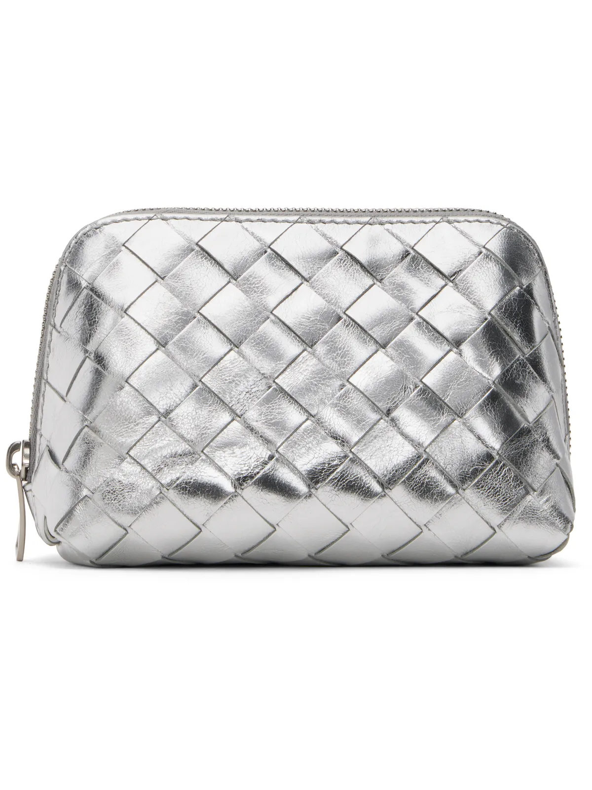 Bottega Veneta スモール Intrecciato Half-Moon Beauty ポーチ - 画像1