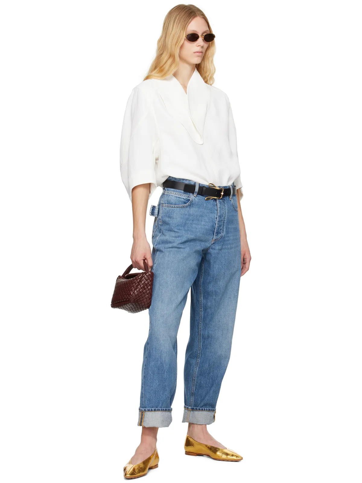 Bottega Veneta スモール Cobble トップハンドル バッグ - 画像4